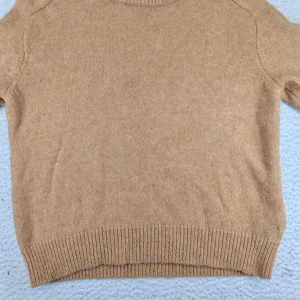 J.Crew Womens Camel Merino Wool Alpaca Blend Crewneck Sweater XS BD413 - Image 4
