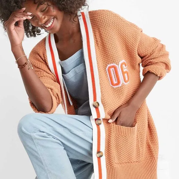 NWOT aerie Oversized Varsity Cardigan small - Image 3