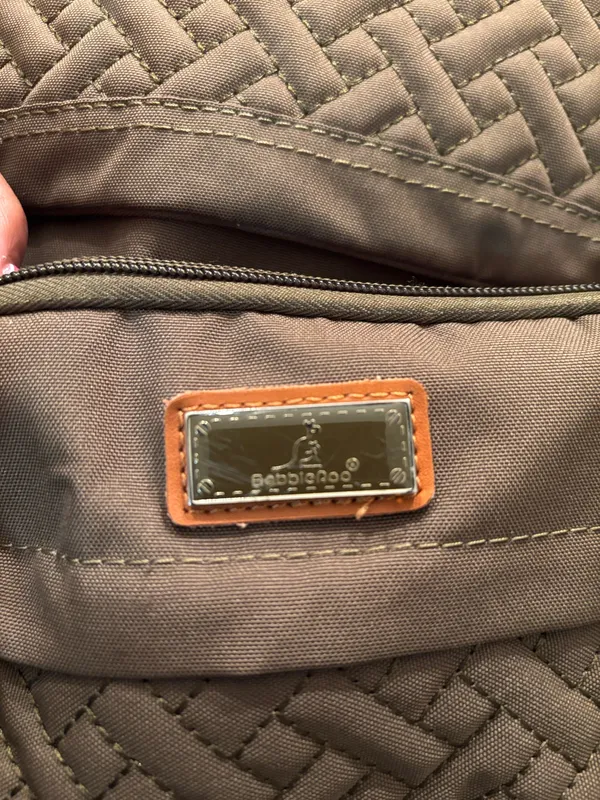 BabbleRoo Olive Green Quilted Baby Backpack Bag with Detachable Pouch - Image 8