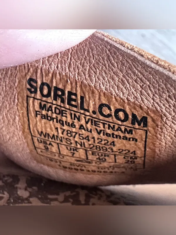 Sorel Ella Strappy Sandals Women’s 9 Tan Black Ankle Elastic Casual Summer - Image 4