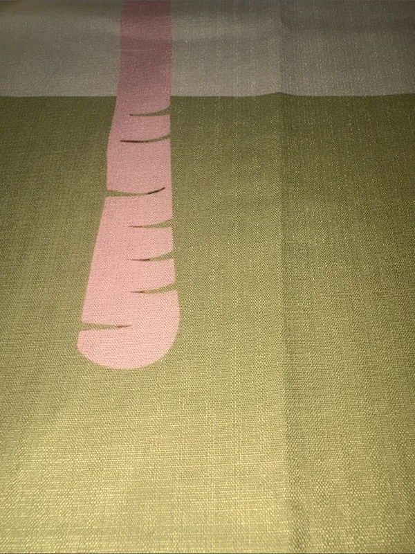 Shein Green & Cream Cabana Striped Pink Palm lightweight Beach Dress - Image 6