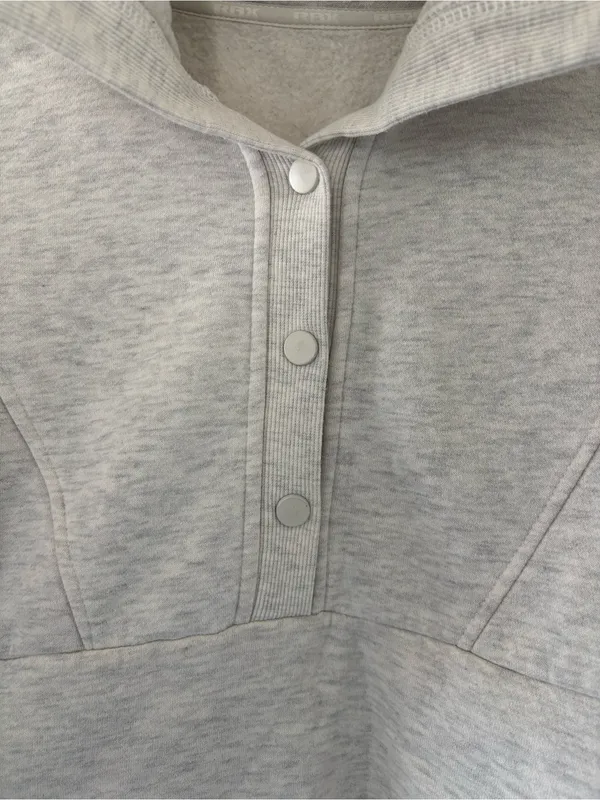 RBX Gray Quarter Button Up Sweatshirt - Image 3