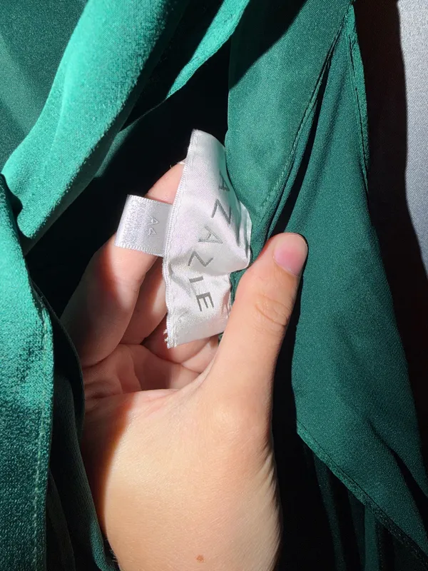 Azazie Bridesmaid Dress Emerald - Image 3