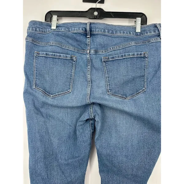 Old Navy Womens Size 16 Long Original Mid Rise Jeans Medium Wash Blue‎ Stretch - Image 4