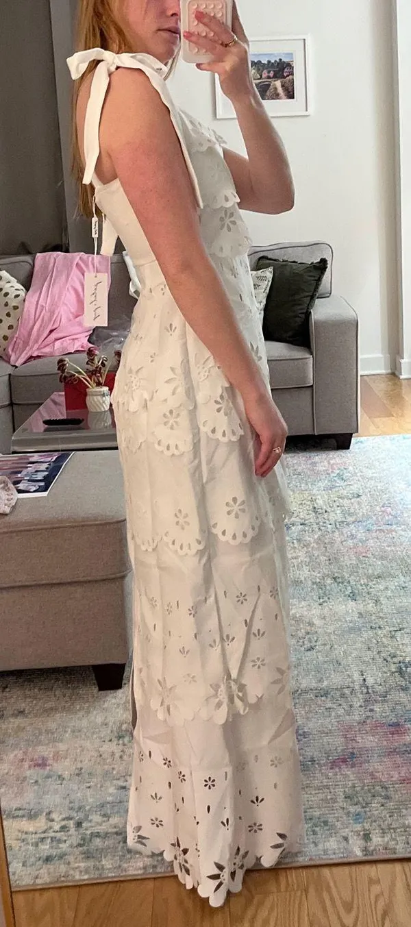 Petal & Pup White Eyelet Maxi Dress - Image 4