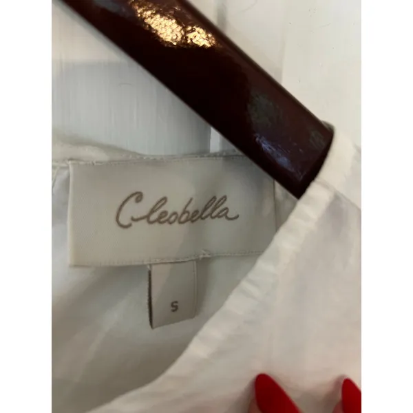 NWOT Cleobella White Mini Smocked Dress Small - Image 3