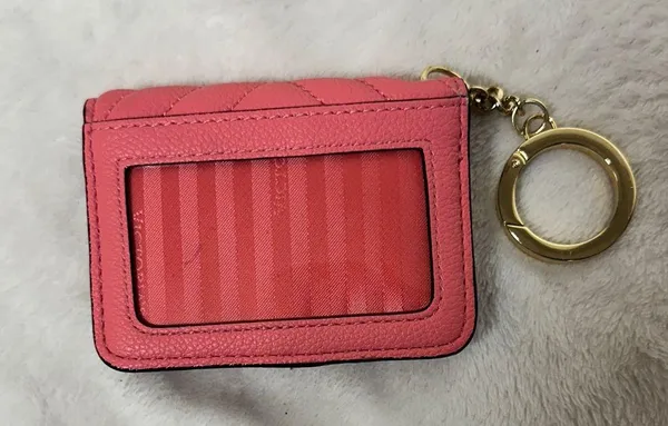 Victoria's Secret Pink Quilted Wristlet/ coin purse key chain - Image 2