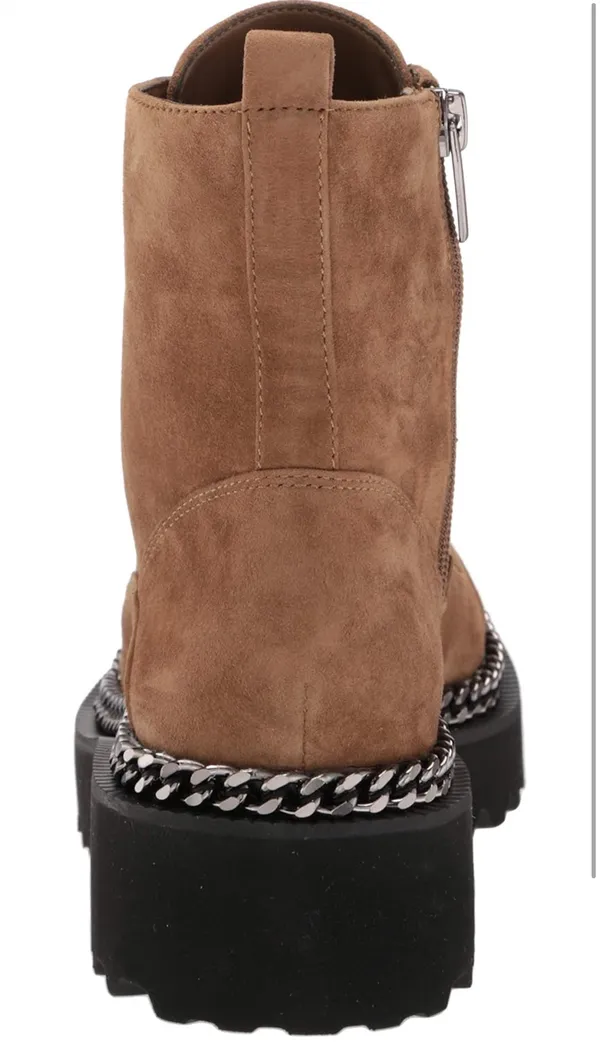 Vince Camuto Brown Black Mindinta Combat Boots Lace Up Shoes - Image 4