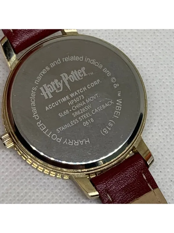 Harry Potter Quidditch Watch women gold tone 38mm quartz red leather running - Image 6
