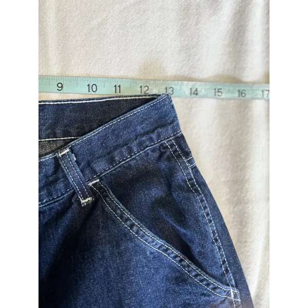 London Jean Carpenter Straight Leg Mid Rise Jean Size 8‎ Pockets Logo - Image 5