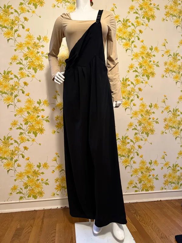 HALARA Black Wide-Leg Jumpsuit with Adjustable Straps size M Tall - Image 3