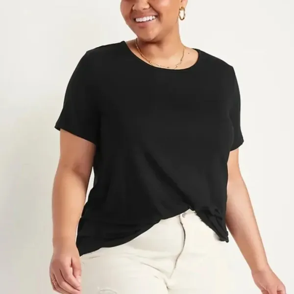 Old Navy Luxe Crew-Neck T-Shirt for Women Medium‎ - Image 3