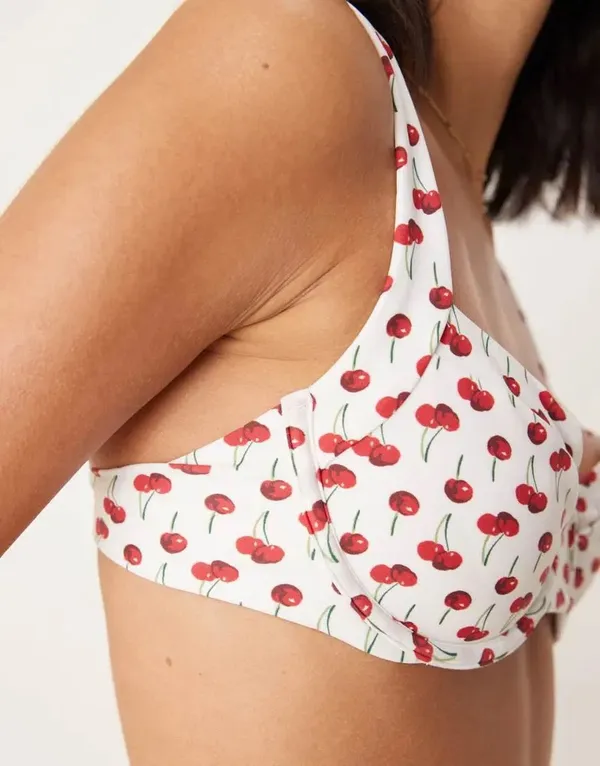 Abercrombie & Fitch curve love ruched underwire top and mid rise bikini bottoms - Image 3