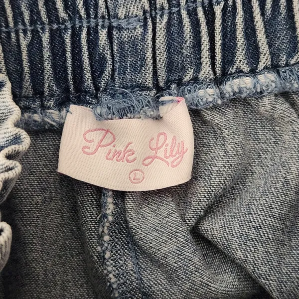 Pink Lily High-Rise Denim Shorts Size Large - Image 7