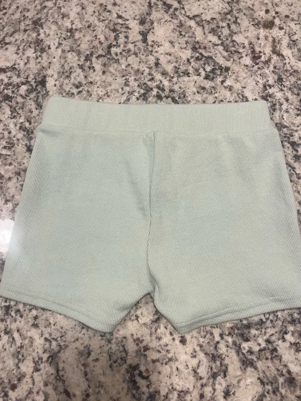 White fox Ribbed Shorts  - Image 3
