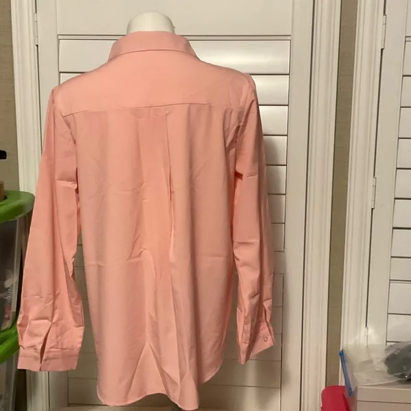 Women's Pink Button Down Shirt - Image 3