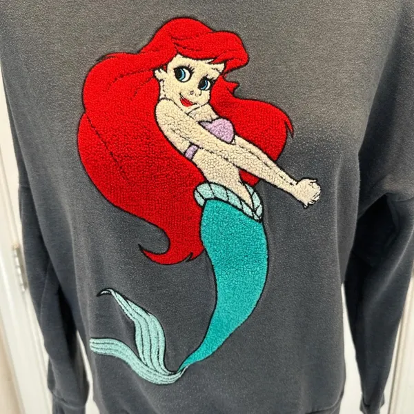 Disney Women's Sweatshirt with Red Mermaid Graphic - Image 2