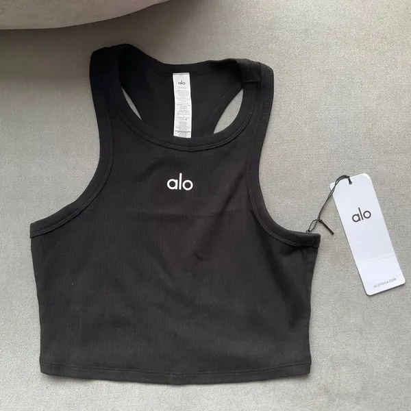 Alo Yoga Aspire Tank Black/White S - Image 2