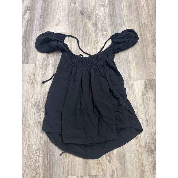Free People Endless Summer Marina Tie Back Cotton Babydoll Dress Black Size XS - Image 3