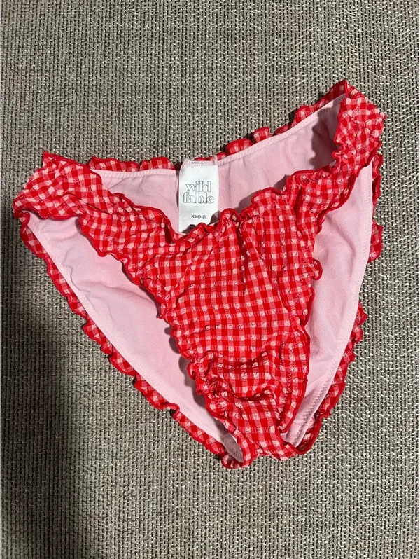 Wild Fable Red Gingham Bikini Bottoms - Image 3