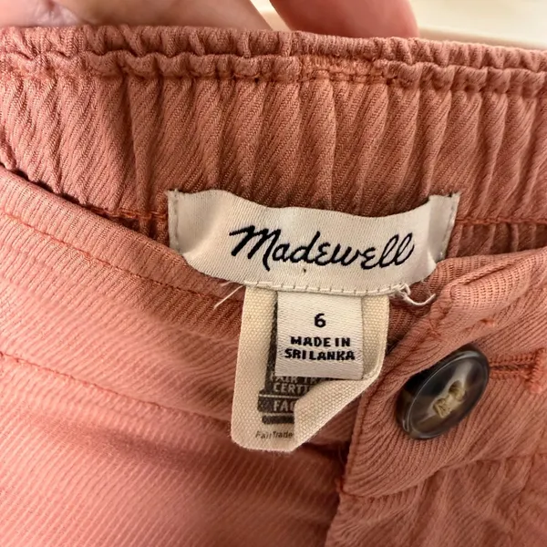 Madewell Neale Straight-Leg Pant Drapeweave Dried Rose High Rise Sz 6 859 - Image 10