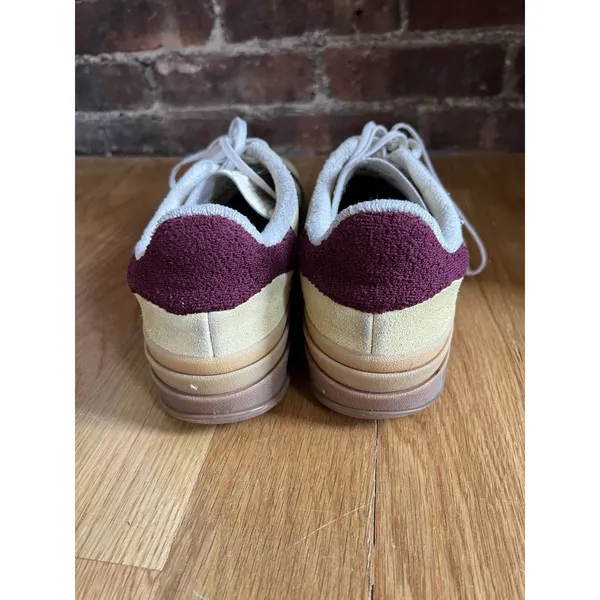 Adidas Gazelle Bold Sneakers 'Almost Yellow Maroon' IF5937 Women's Size 9 - Image 4