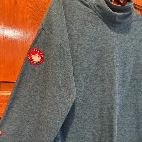 Canada Weather Gear Women's‎ XL Blue Marled Funnel Neck Drawstring Hem Top - Image 5