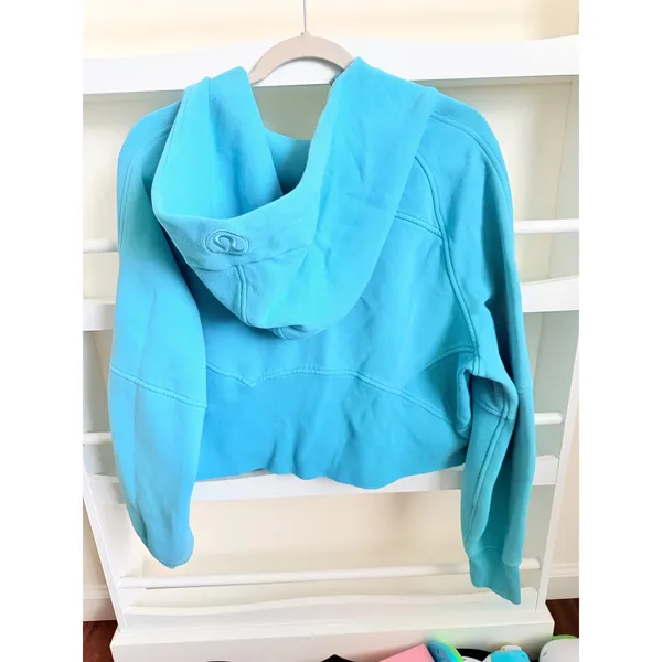 Lululemon Scuba Oversized Half Zip Hoodie Turquoise - Image 4