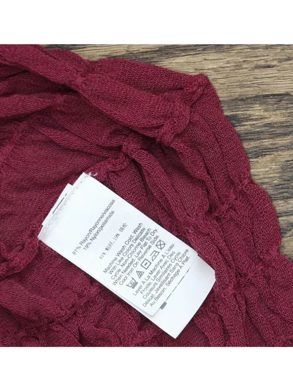 NWT DKNY Womens Lightweight Superfine Texture Top P52SAW83 Beet Red XS - Image 8