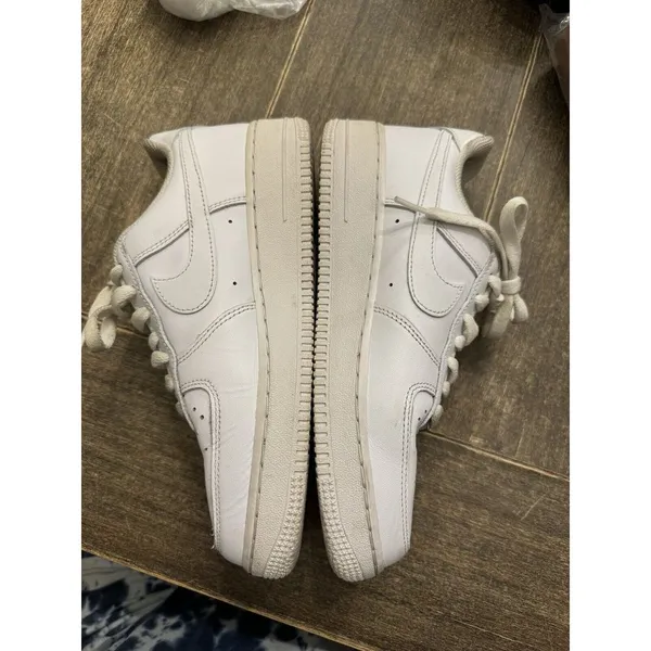 Nike‎ air force ones used Size 6.5 white 315122-111 Leather - Image 2