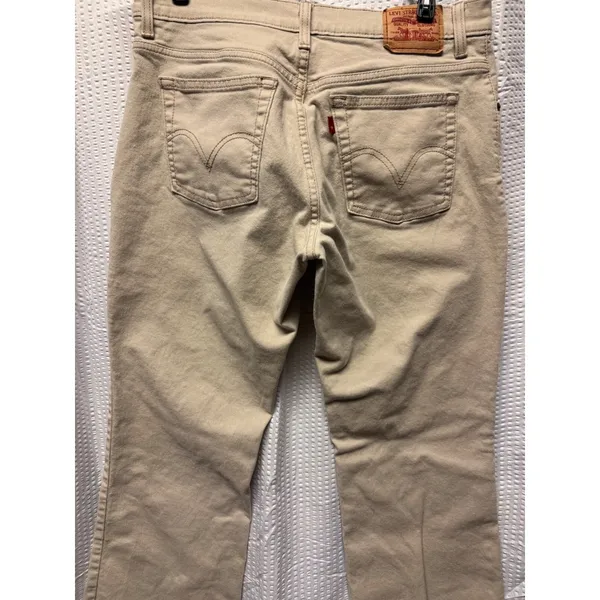 Levi's 550 Relaxed Boot Cut‎ Women Khaki Cotton Spandex Jeans Size 12 M - Image 9