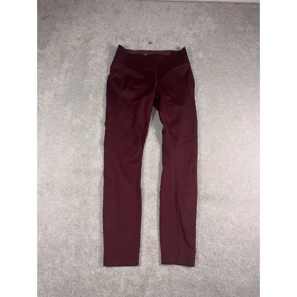 Outdoor Voices Tech Sweat Core 3 4 Leggings Womens Burgundy S Logo Mid Rise - Image 3