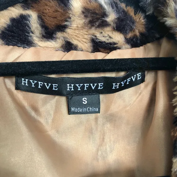 HYFVE Leopard Faux Fur Jacket Size S - Image 3
