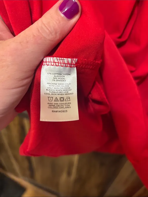 NWT Loft Red Tie Front Swing Dress - Size L - Image 5