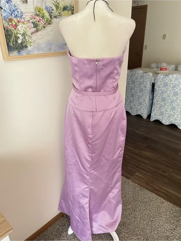 Victoria's Secret Moda International Y2K Satin Lilac Top & Skirt Matching Set - Image 6