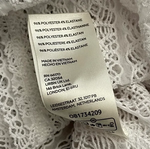 Free People On the Road Twisted Lace Top in White Size Medium New - Image 5
