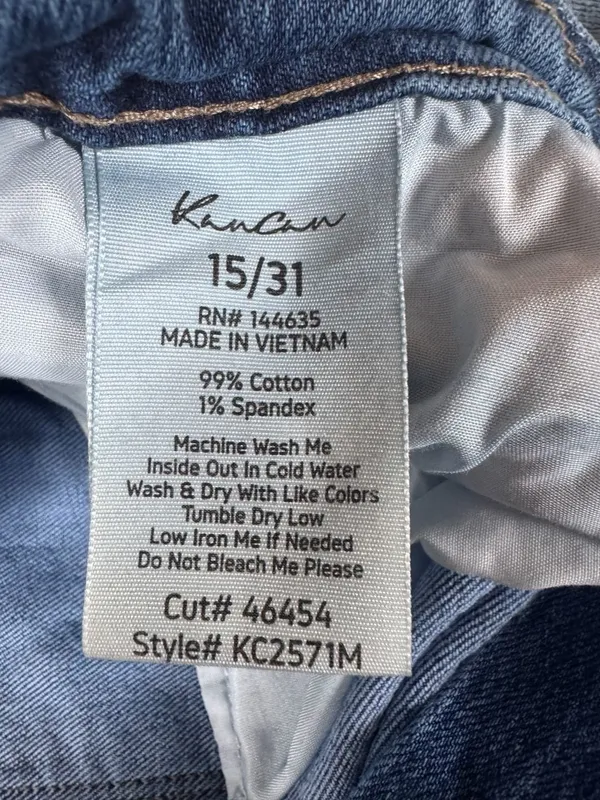 KanCan Size 15/31 High Cuffed Wide Leg Distressed Jeans (slight crop) - Image 7
