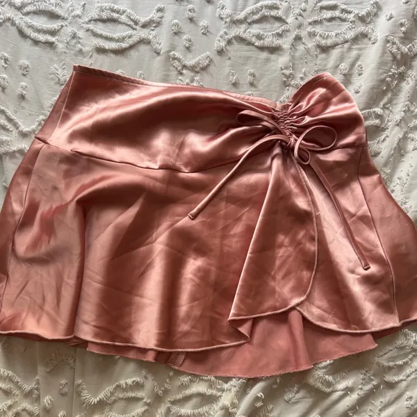 Windsor M PINK TIE ZIP SILK SKIRT - Image 4