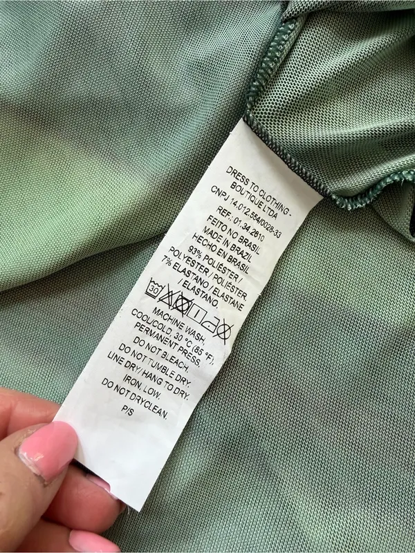Dress To Clothing Boutique Brazil Sleeveless Green Maxi Dress Striped Size Small - Image 9
