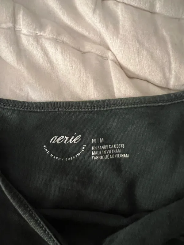Aerie Army Green Crop Top - Image 2
