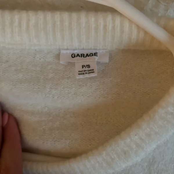 small white garage button cardigan cropped - Image 2