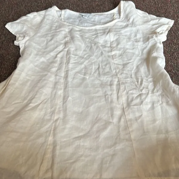 Monika turtle vintage linen blouse M‎ Size M - Image 3