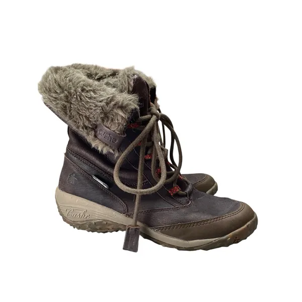 Cushe Brand Women's Winter Boot with Brown Leather & Faux Fur Liner‎ Sz 6 - Image 7