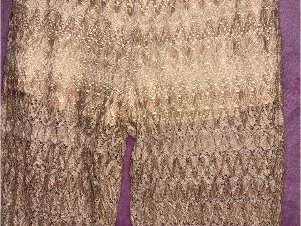Willow & Root Beige Textured Flare Pants Brown - Image 2