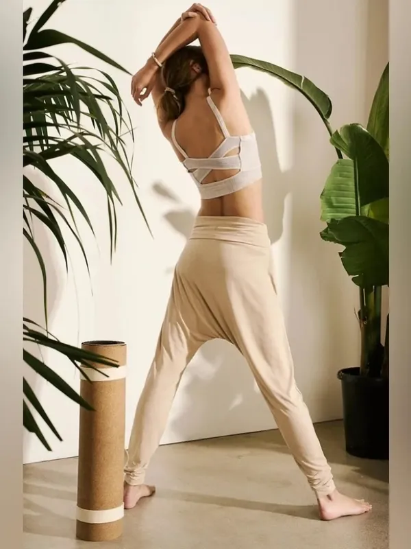 Free People Movement Echo Harem Pant Large Tan Beige - Image 3