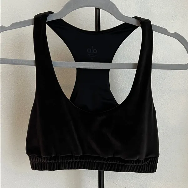Alo Black Velvet Sports Bra - Image 3