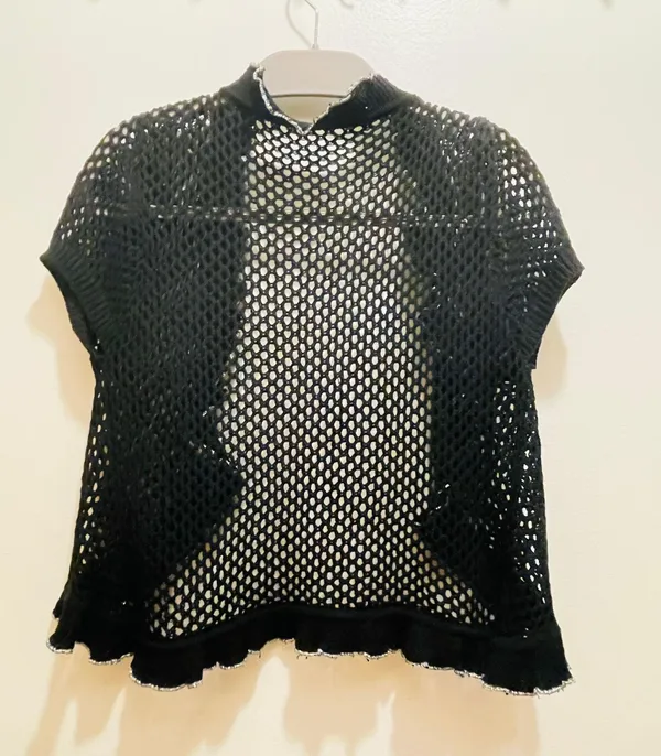 women cardigan black cape top Size 1 - Image 2
