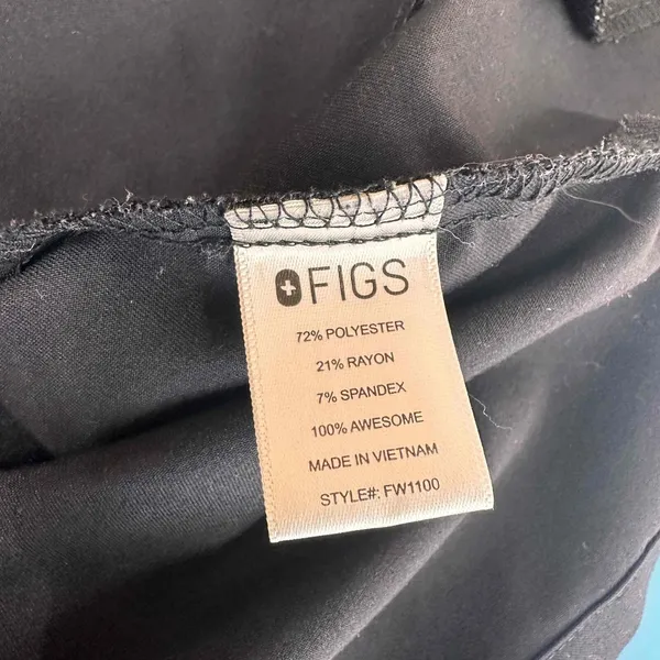 Figs Black Casma Three-Pocket Short Sleeve Scrub Top Size Medium - Image 8