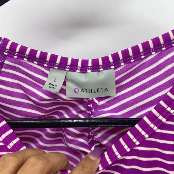 ATHLETA Gardenia Grove Fitted Long Sleeve Top pink athletic exercise workout - Image 3