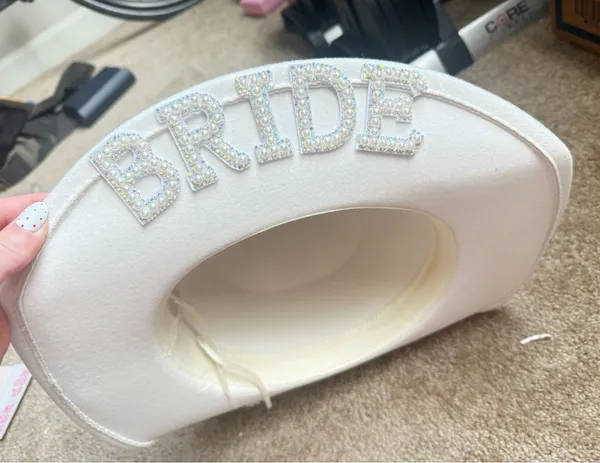 Bride Cowboy Hat White - Image 3